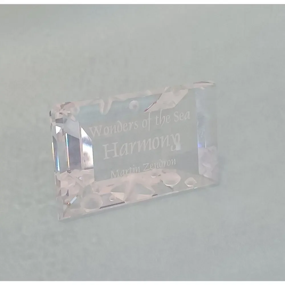 Swarovski Wonders of the Sea Harmony 2005 Crystal Plaque Figurine W/Box